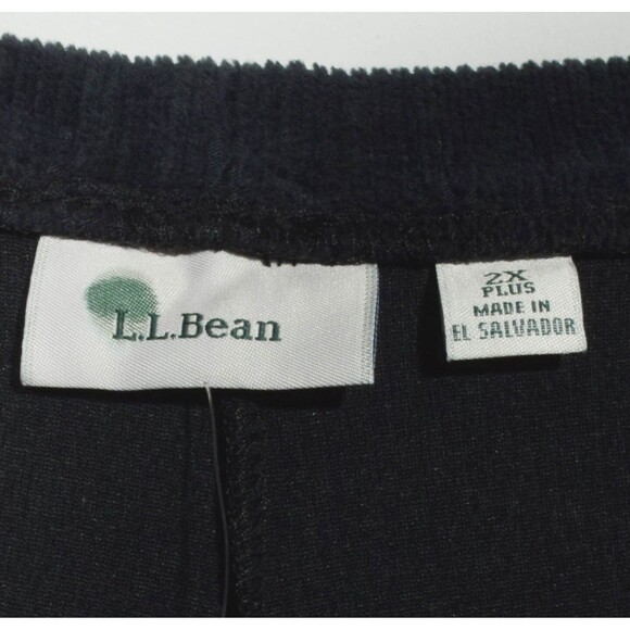 L.L. Bean Perfect Fit Pull On Knit Corduroy Pants - Black - Sz 2X Plus - Picture 3 of 4